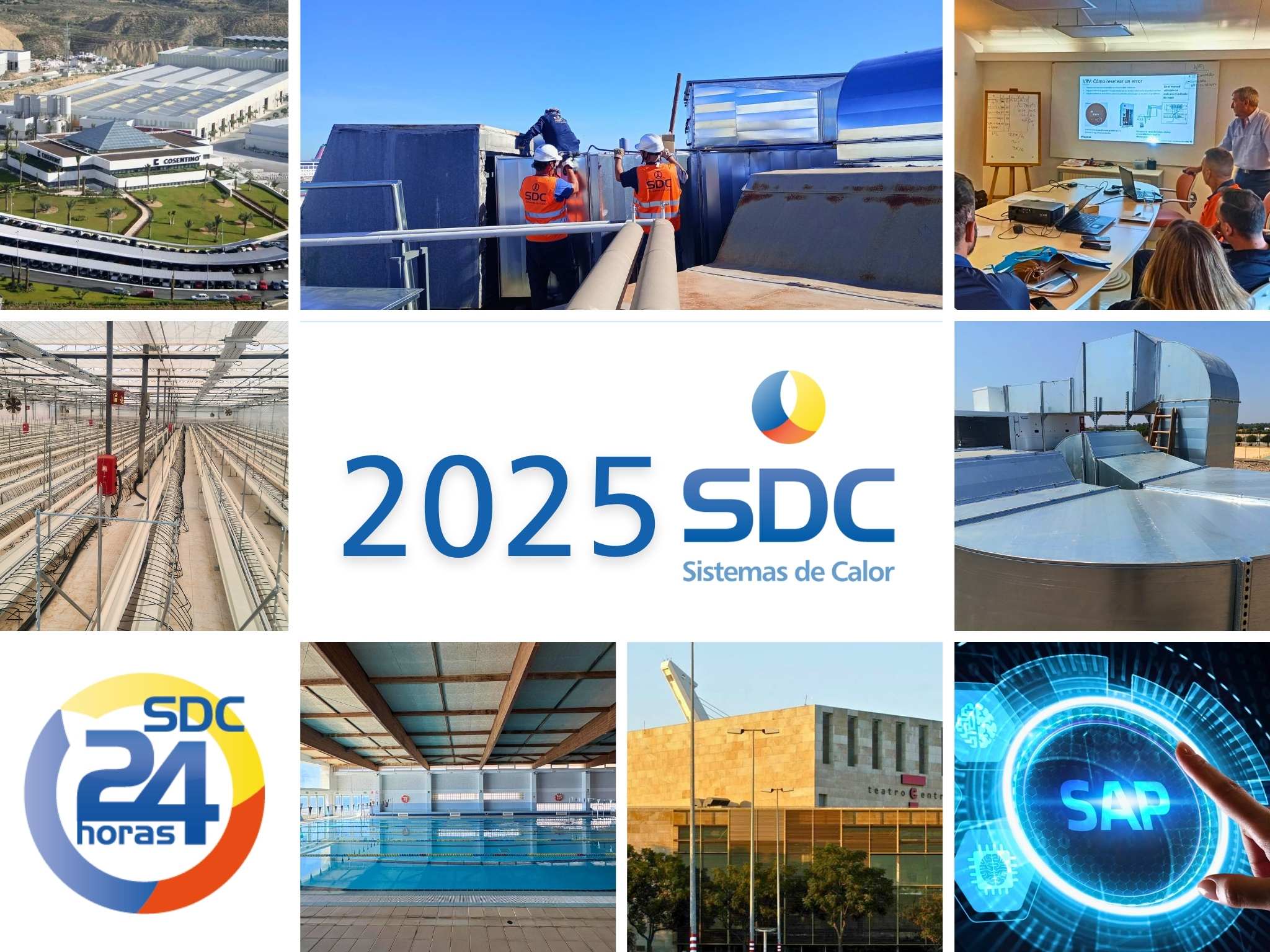 SDC_trayectoria_2025 Durante el ejercicio 2025, Sistemas de Calor (SDC) ha reforzado su posicionamiento como empresa de referencia en la provincia de Almería y en otros ámbitos territoriales, consolidando su liderazgo en el desarrollo de soluciones de climatización, frío industrial, eficiencia energética y mantenimiento integral